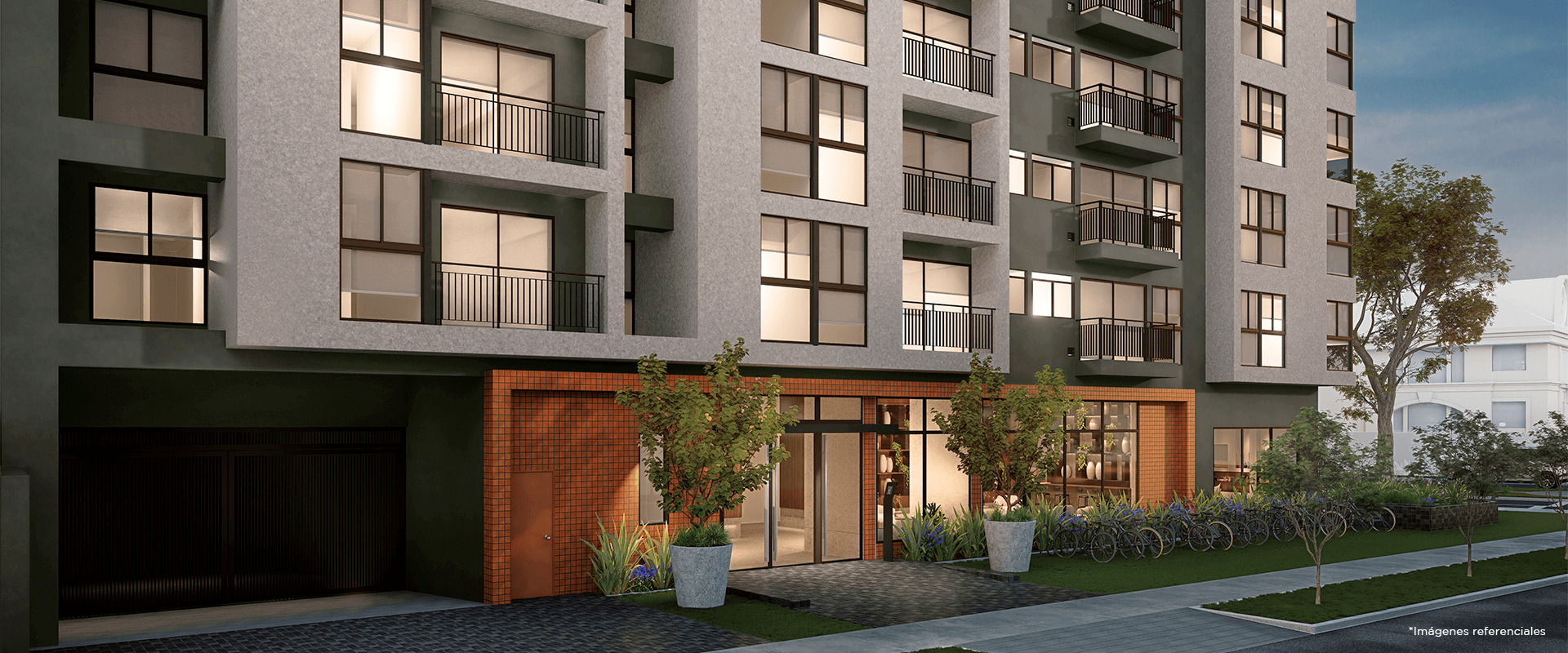 Fachada moderna del Edificio San Felipe, parte de los proyectos inmobiliarios de Actual Inmobiliaria.