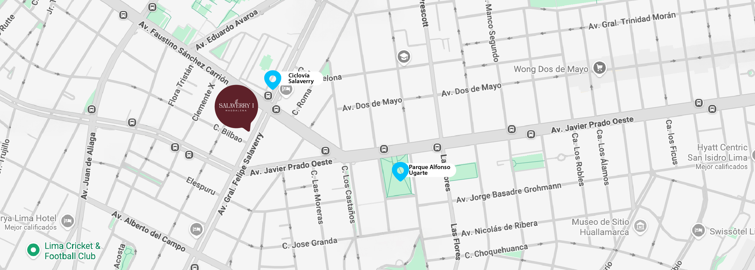 Plano Salaverry Crouis_Áreas Verdes